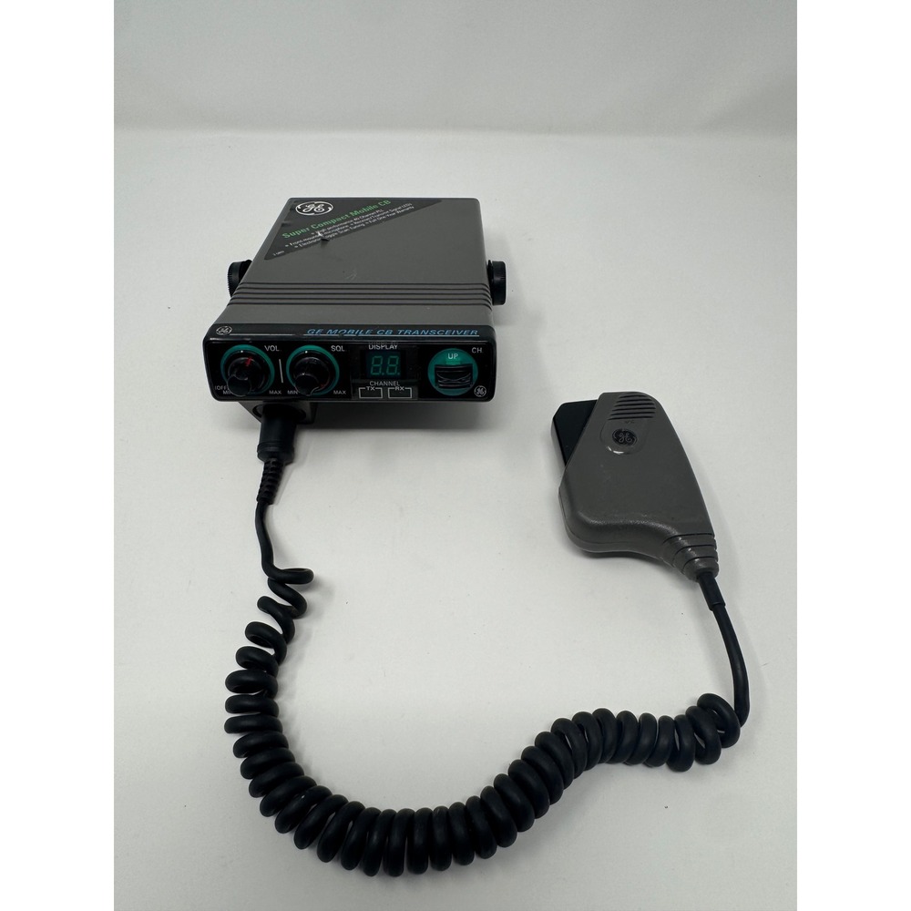 GE Super Compact Mobile CB Transceiver 40 Channel Radio Model 3-5809B Untested